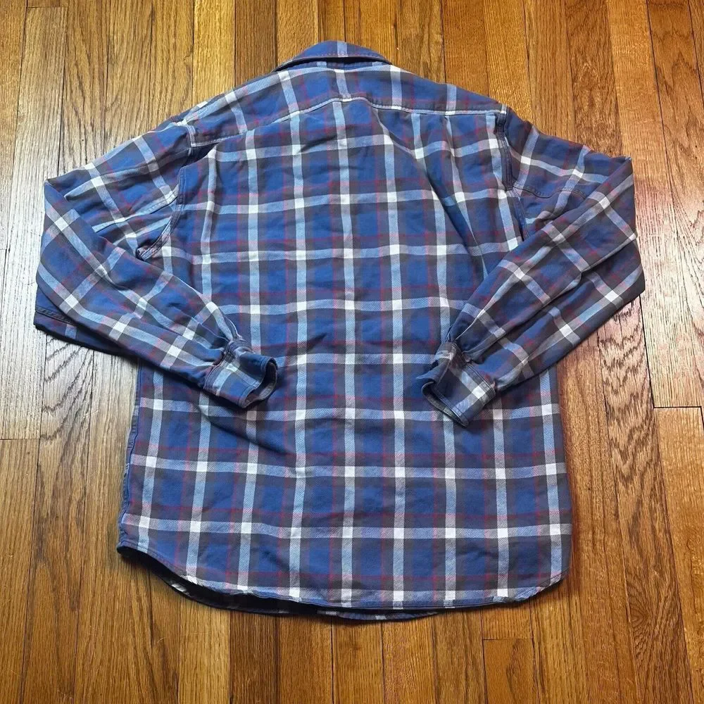 J. Crew Flannel Shirt Mens Medium Button Down‎ Plaid Cotton Outdoor Active